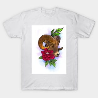 Goat and flowers T-Shirt